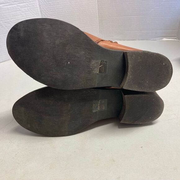 STEVE MADDEN Albany Tall Cognac Brown Leather Equestrian Riding Boot Size 8 - Picture 7 of 12